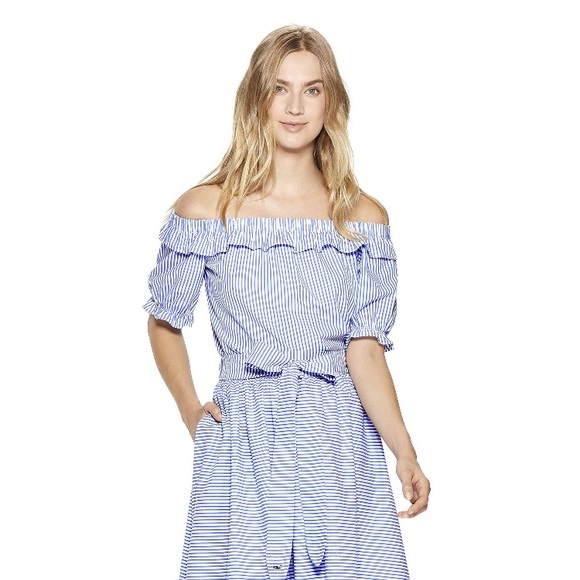 Vineyard Vines Tops - Vineyard Vines x Target Off Shoulder Bardot Top XL